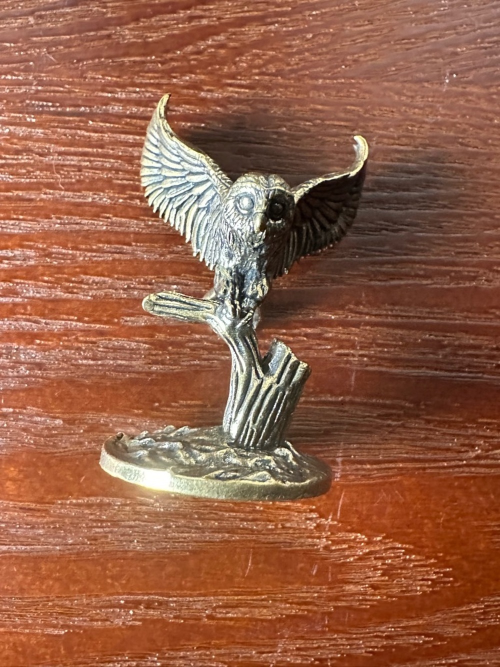 Mini Brass Owl Collectible Figurine, Vintage Style - Picture 3 of 13